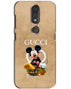 Чехол для Nokia 4.2 с картинкой «Микки Маус Gucci — крафт»
