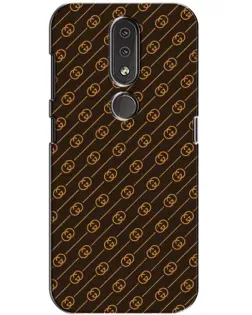 Чехол для Nokia 4.2 с картинкой «Gucci — золотые диагонали»