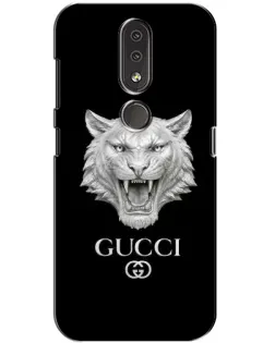 Чохол для Nokia 4.2 з картинкою «Gucci — срібний лев» Чохол для Nokia 4.2 з картинкою «Gucci — срібний лев»