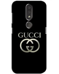 Чохол для Nokia 4.2 з картинкою «Gucci — золото на чорному» Чохол для Nokia 4.2 з картинкою «Gucci — золото на чорному»