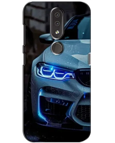 Чехол для Nokia 4.2 с картинкой «Взгляд BMW с синими фарами» Чехол для Nokia 4.2 с картинкой «Взгляд BMW с синими фарами»