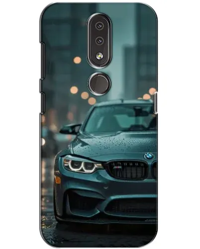 Чехол для Nokia 4.2 с картинкой «BMW в огнях города» Чехол для Nokia 4.2 с картинкой «BMW в огнях города»