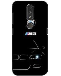 Чехол для Nokia 4.2 с картинкой «Минималистичный принт BMW M3»