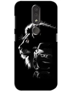Чехол для Nokia 4.2 с картинкой «BMW и лев»