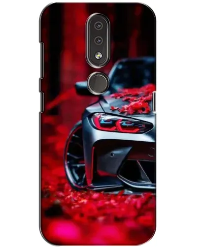 Чехол для Nokia 4.2 с картинкой «Спортивная BMW и цветы» Чехол для Nokia 4.2 с картинкой «Спортивная BMW и цветы»