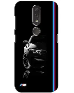 Чехол для Nokia 4.2 с картинкой «Силуэт BMW в темноте»