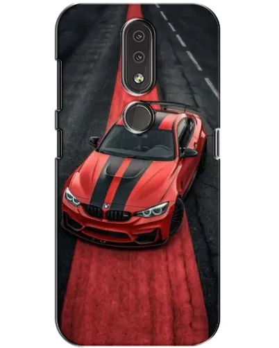 Чехол для Nokia 4.2 с картинкой «BMW на красной дорожке» Чехол для Nokia 4.2 с картинкой «BMW на красной дорожке»