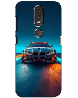 Чохол для Nokia 4.2 з картинкою «BMW — вогні неону»