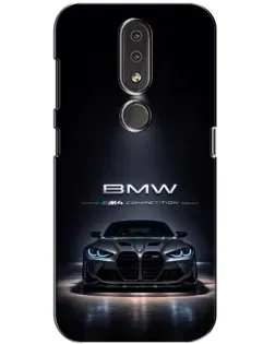 Чохол для Nokia 4.2 з картинкою «BMW крізь нічне місто»