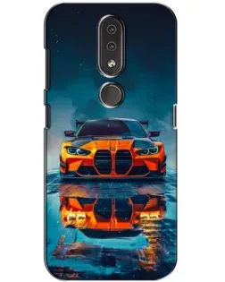 Чохол для Nokia 4.2 з картинкою «BMW — золота емблема»