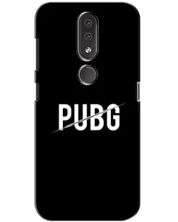 Чехол для Nokia 4.2 с картинкой «PUBG — белый логотип»
