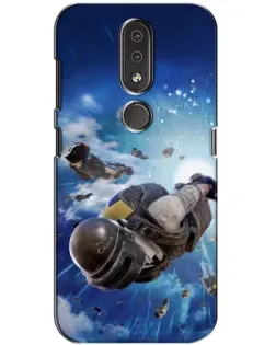 Чехол для Nokia 4.2 с картинкой «Десант PUBG — прыжок»