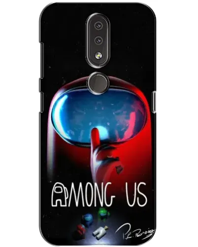 Чехол для Nokia 4.2 с картинкой «Красный импостер — макро» Чехол для Nokia 4.2 с картинкой «Красный импостер — макро»