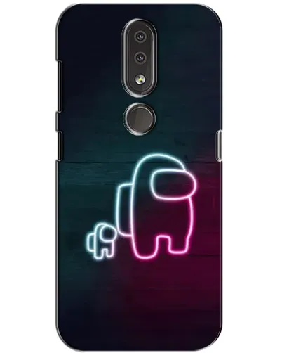 Чехол для Nokia 4.2 с картинкой «Among Us неон-арт» Чехол для Nokia 4.2 с картинкой «Among Us неон-арт»