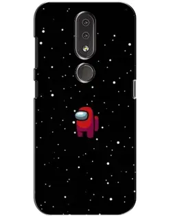 Чехол для Nokia 4.2 с картинкой «Красный Among Us»