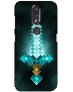 Чехол для Nokia 4.2 с картинкой «Алмазный меч неон»
