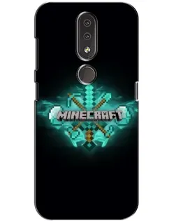 Чехол для Nokia 4.2 с картинкой «Minecraft Diamond лого»