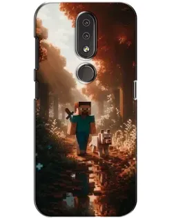 Чехол для Nokia 4.2 с картинкой «Стив в лесу»