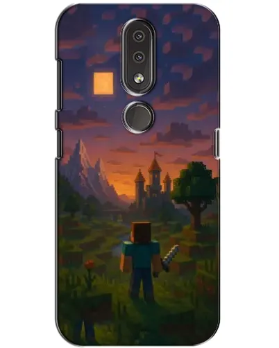 Чехол для Nokia 4.2 с картинкой «Стив у башни» Чехол для Nokia 4.2 с картинкой «Стив у башни»