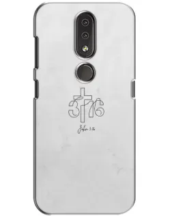 Чехол для Nokia 4.2 с картинкой «Иоанна 3:16 Крест»