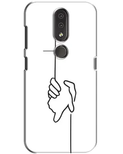 Чехол для Nokia 4.2 с картинкой «Рука держит»