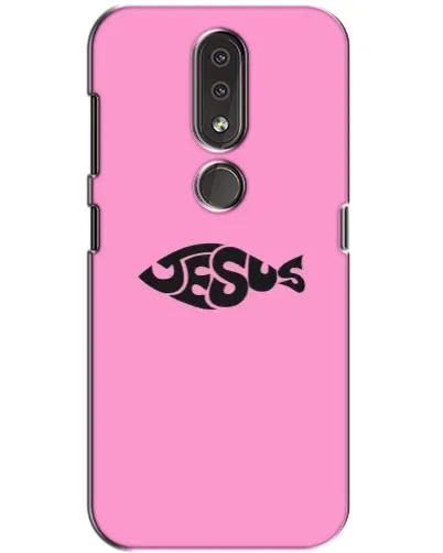 Чехол для Nokia 4.2 с картинкой «Розовый символ Jesus» Чехол для Nokia 4.2 с картинкой «Розовый символ Jesus»
