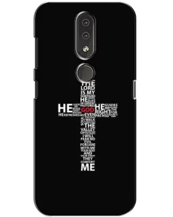 Чехол для Nokia 4.2 с картинкой «Текстовый крест»