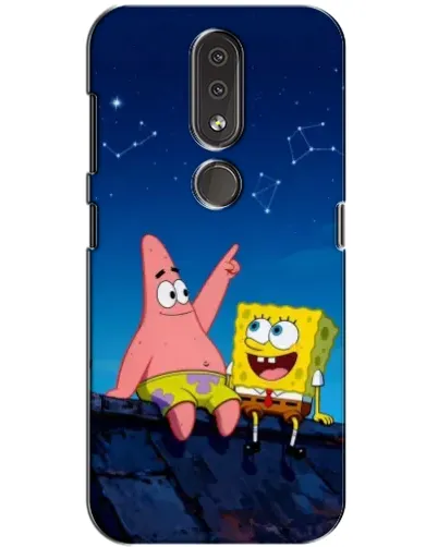 Чехол для Nokia 4.2 с картинкой «Губка Боб и Патрик ночью» Чехол для Nokia 4.2 с картинкой «Губка Боб и Патрик ночью»