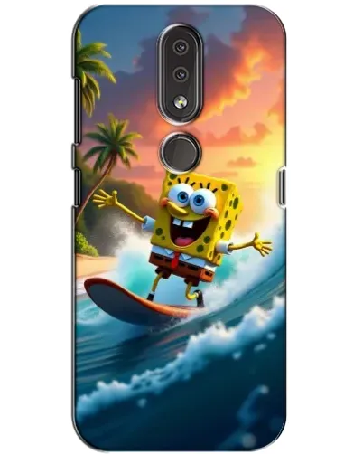 Чехол для Nokia 4.2 с картинкой «Губка Боб серфингист» Чехол для Nokia 4.2 с картинкой «Губка Боб серфингист»
