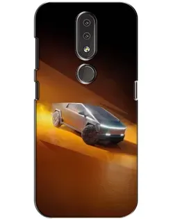Чехол для Nokia 4.2 с картинкой «Cybertruck в пустыне»