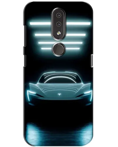 Чехол для Nokia 4.2 с картинкой «Tesla в неоне» Чехол для Nokia 4.2 с картинкой «Tesla в неоне»