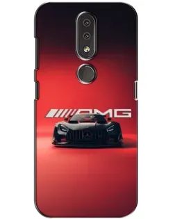 Чехол для Nokia 4.2 с картинкой «Mercedes AMG — красная линия»