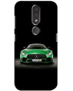Чехол для Nokia 4.2 с картинкой «Mercedes — неоновый лого»
