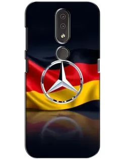 Чехол для Nokia 4.2 с картинкой «Mercedes — флаг Германии»