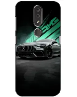 Чехол для Nokia 4.2 с картинкой «Темный Mercedes AMG»