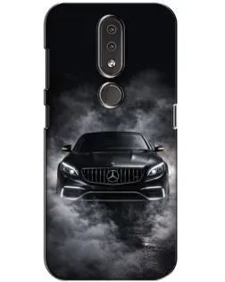 Чехол для Nokia 4.2 с картинкой «Mercedes в дыму»