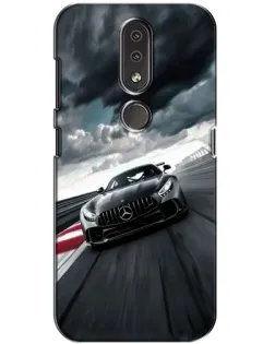 Чехол для Nokia 4.2 с картинкой «Гоночный Mercedes AMG»