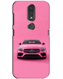 Чехол для Nokia 4.2 с картинкой «Розовый Mercedes AMG»