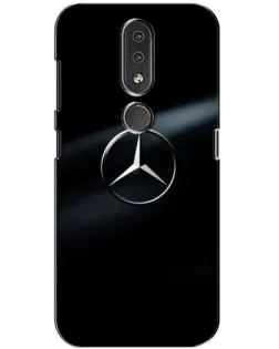 Чехол для Nokia 4.2 с картинкой «Mercedes на металле»