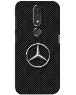 Чехол для Nokia 4.2 с картинкой «Карбоновый Mercedes стиль»