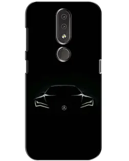 Чехол для Nokia 4.2 с картинкой «Mercedes — силуэт авто»