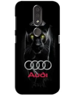 Чехол для Nokia 4.2 с картинкой «Пантера и Audi»