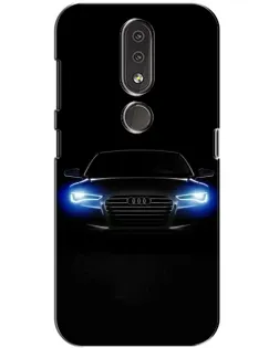 Чехол для Nokia 4.2 с картинкой «Audi в неоне»