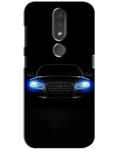 Чехол для Nokia 4.2 с картинкой «Audi в неоне»