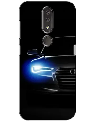Чехол для Nokia 4.2 с картинкой «Неоновый взгляд Audi»