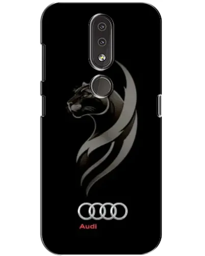 Чехол для Nokia 4.2 с картинкой «Графика — пантера и Audi»