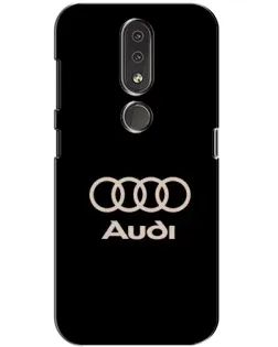 Чехол для Nokia 4.2 с картинкой «Audi — золотой логотип»