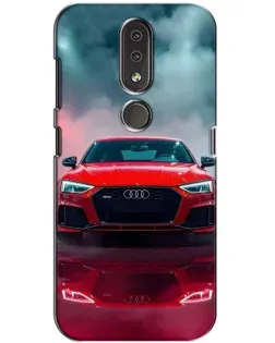 Чехол для Nokia 4.2 с картинкой «Audi RS — красный стиль»