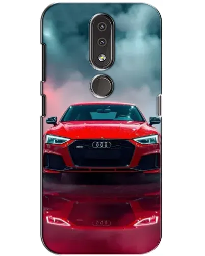 Чехол для Nokia 4.2 с картинкой «Audi RS — красный стиль»