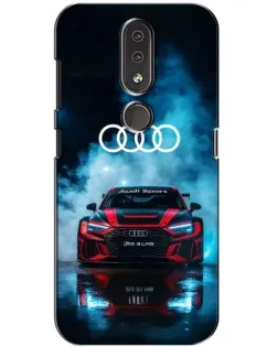 Чехол для Nokia 4.2 с картинкой «Audi Sport — неон»